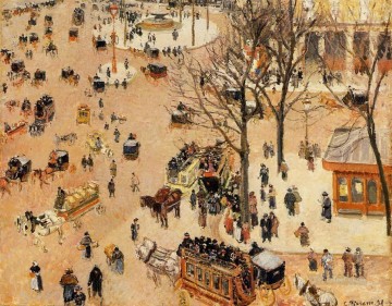 風景 Painting - フランセ劇場広場 1898年 カミーユ・ピサロ パリジャン